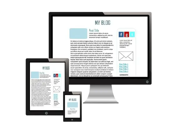 Blogs on the internet with all the devices such as computer, tablet and phone.